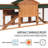 Delja Extra Large Outdoor Wooden Elevated Rabbit Hutch with Ramp and Large Wire Mesh Security Cage