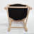 French Country Upholstered Dining Chairs with Nature Rattan Round Back, Set of 2