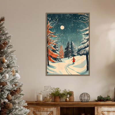 «Christmas Girl» par Picufy Studio, reproduction d'art sur toile encadrée