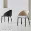Chaise d'appoint à dossier beige uni (ensemble de 2)-129993345