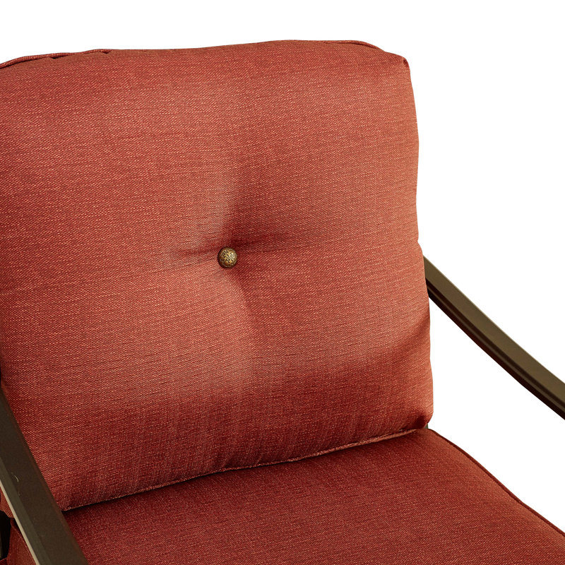 Genevrier 2 - Person Patio Conversation Set with Cushions, Red