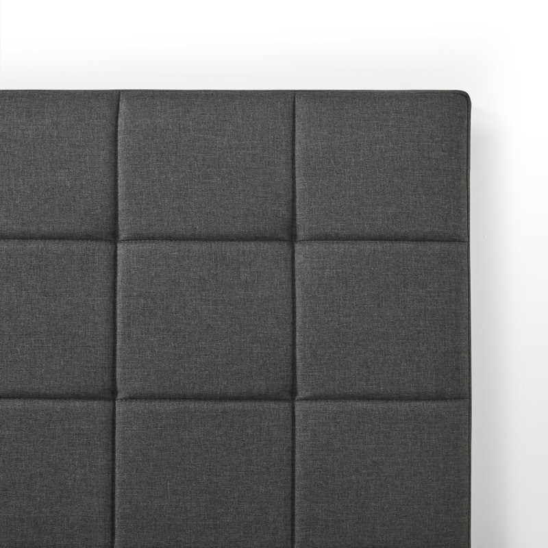 Lit plateforme tapissier Suhavi, Grand, Gris