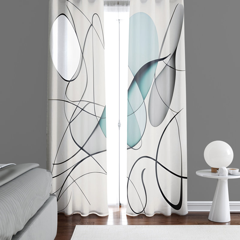Dasaun Semi Sheer Curtain Pair, 20" W x 61" L