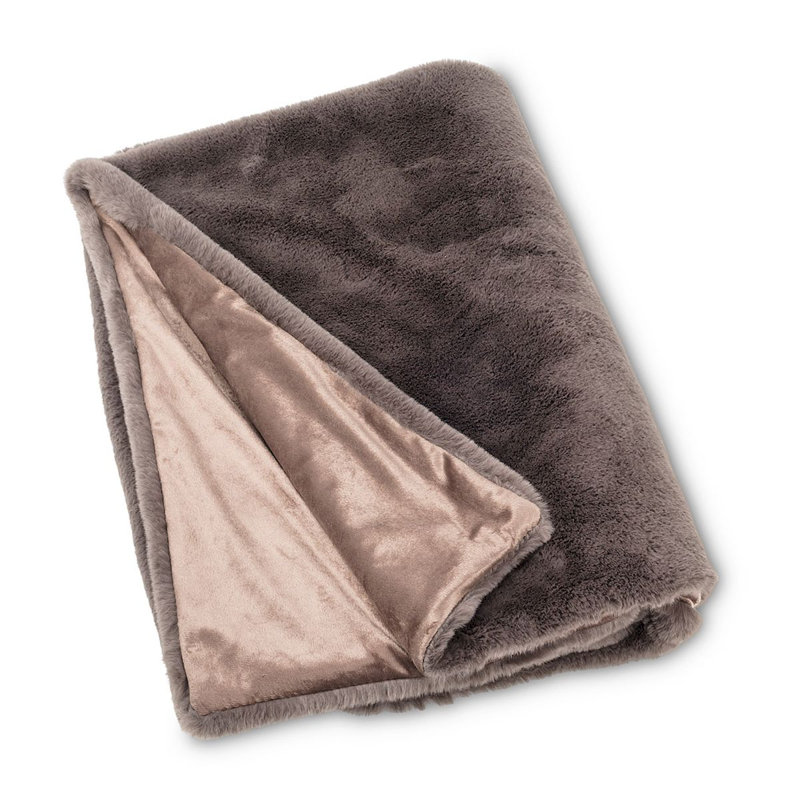 Plain Weave / Muslin Throw Blanket, Gray