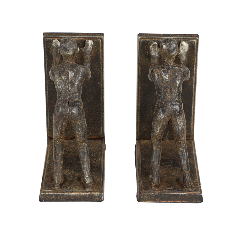 Serre-livres en métal figurines humain