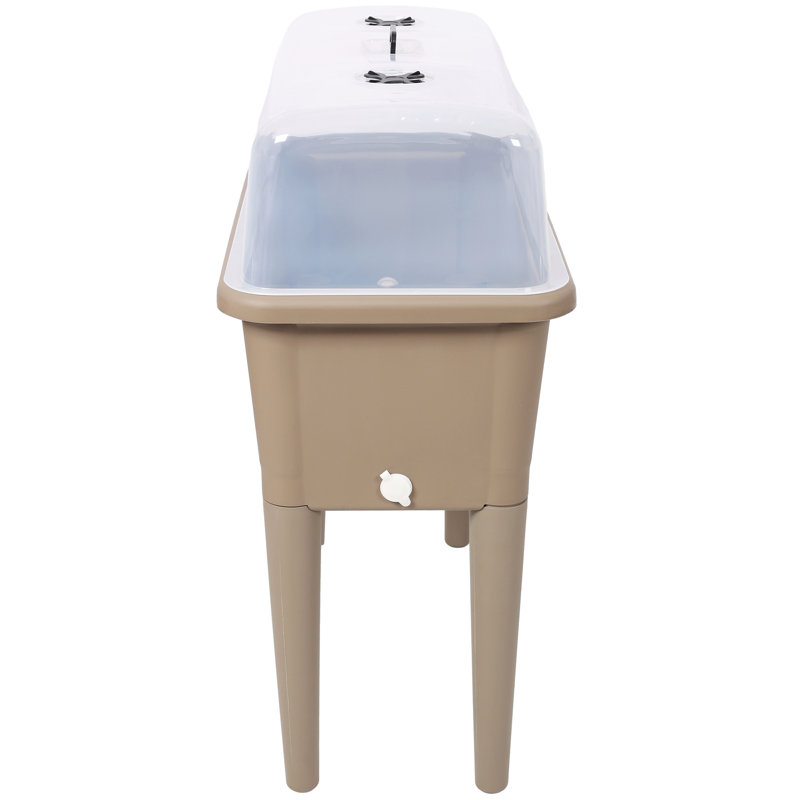 Lit de platebande surélevée, Light Brown, H 33 po x l 30 po x P 14,5 po, Ensemble de 2