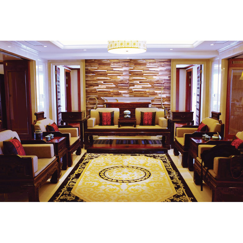 Acacia 3D Textured Solid Hardwood Interlocking Wall Planks