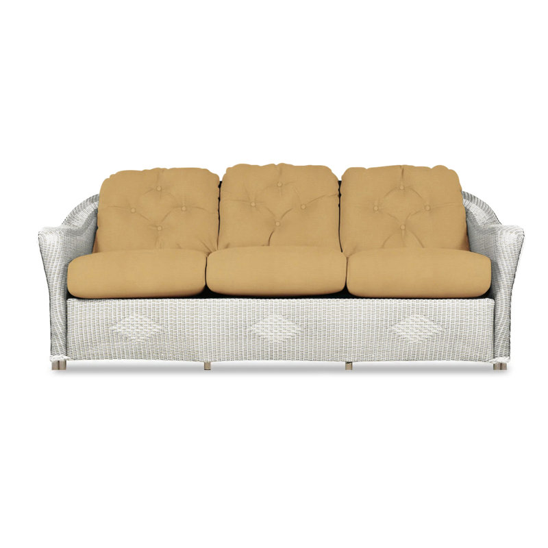 Reflections Outdoor 3 - Seat Patio Sofa, Hansen Spa, Antique White