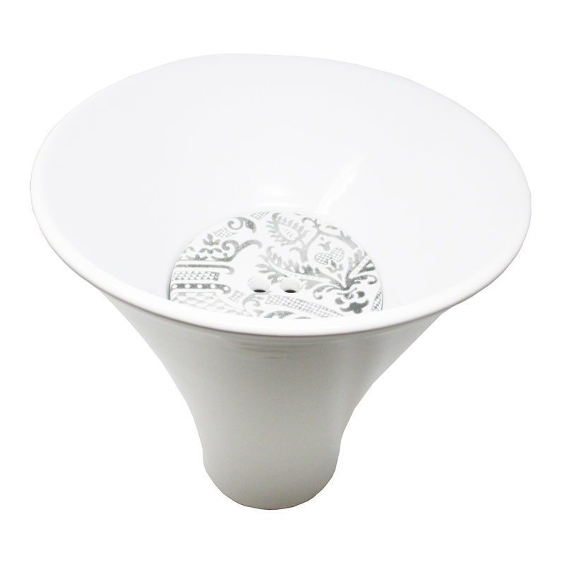 Lavabo de salle de bain vasque circulaire en céramique Deco, Damasco 1