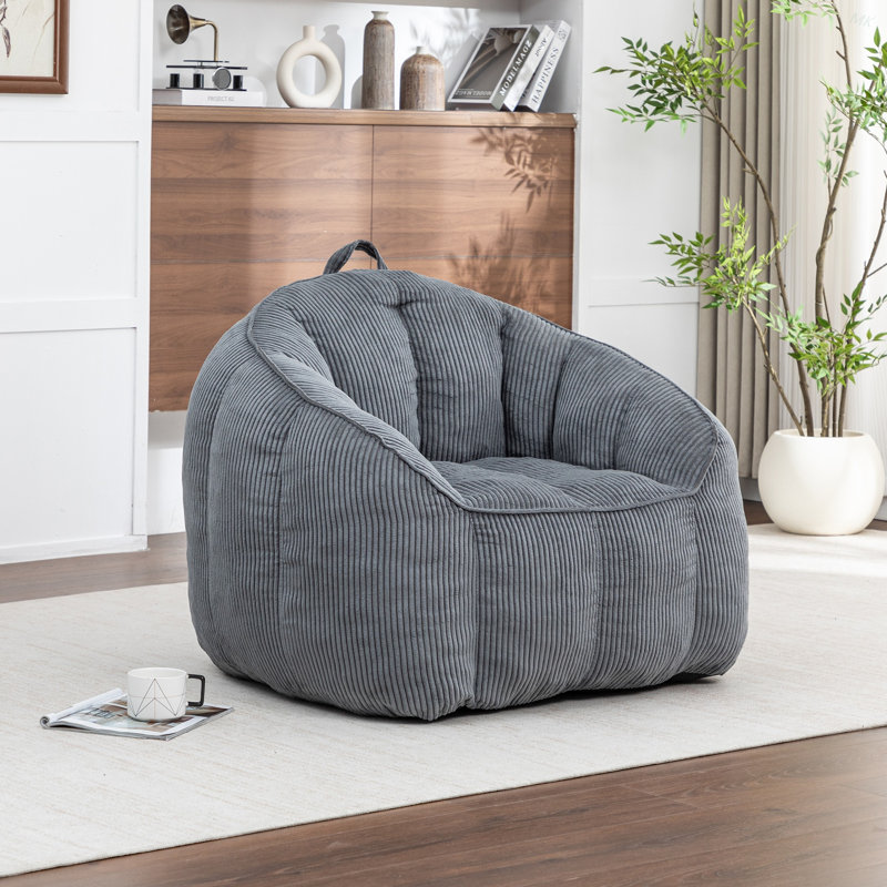 Canapé géant pour fauteuil à billes pour adultes, Comfy Arona, grands fauteuils à billes avec accoudoirs pour le salon de la chambre à coucher, fauteuils pour canapé-lit pour adultes avec rembourrage inclus