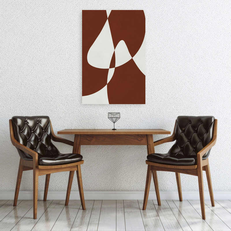 Abstrait abstrait en terre cuite, reproduction d'art mural contemporain, H 24 po x l 16 po