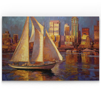 Emerald City Oil Painting Print on Wrapped Canvas