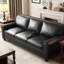 Causeuse-coussin standard en cuir véritable noir