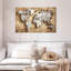 Carte du monde en bois sculpté, carte du monde sur toile, ensemble de 3 pièces-92788807