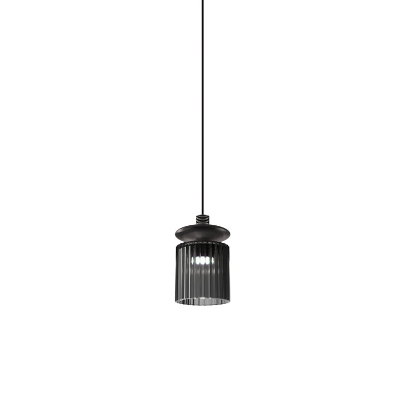 Tread 1 - Light LED Pendant, 3000 Kelvins, Matte Bronze, Smoky Transparent