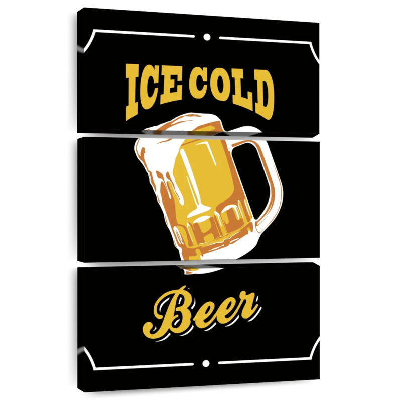 Kema Ice Cold Beer Wall Sign, 38" H x 24" W