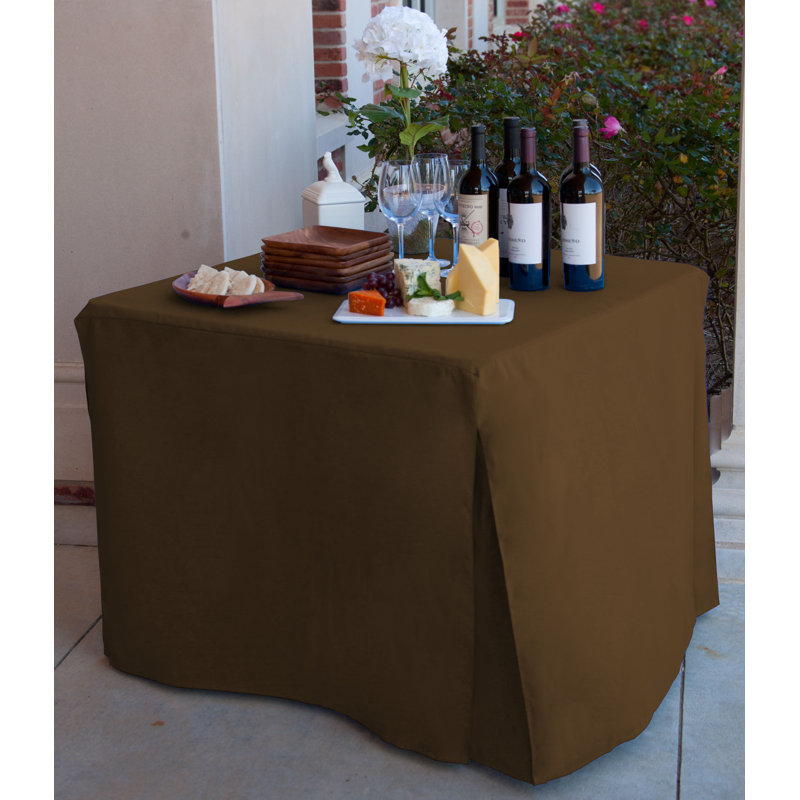 Tablevogue 34-Inch Square Table Cover, Chocolate