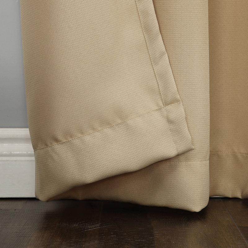 Panneau de rideau simple semi-diaphane avec œillets - Basics by Wayfair ™, l 48 po x L 84 po, Taupe