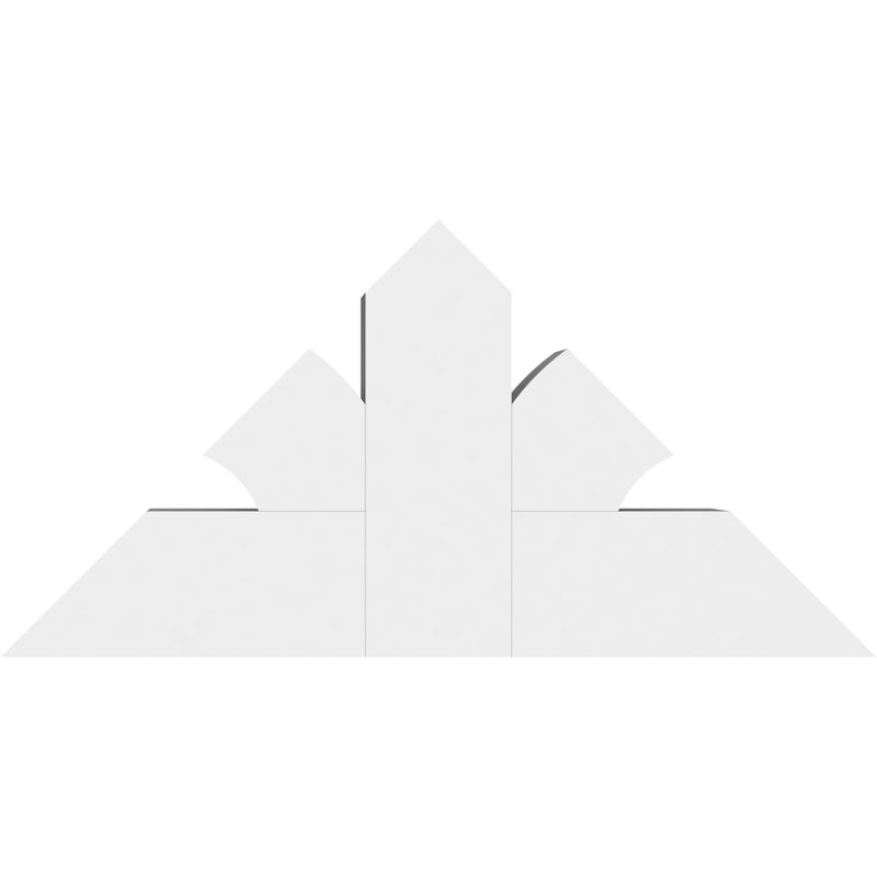 Support pour pignon en PVC de qualité architecturale Richland, H 18 po x l 36 po (pas: 12/12), P 6 po x F 6 po