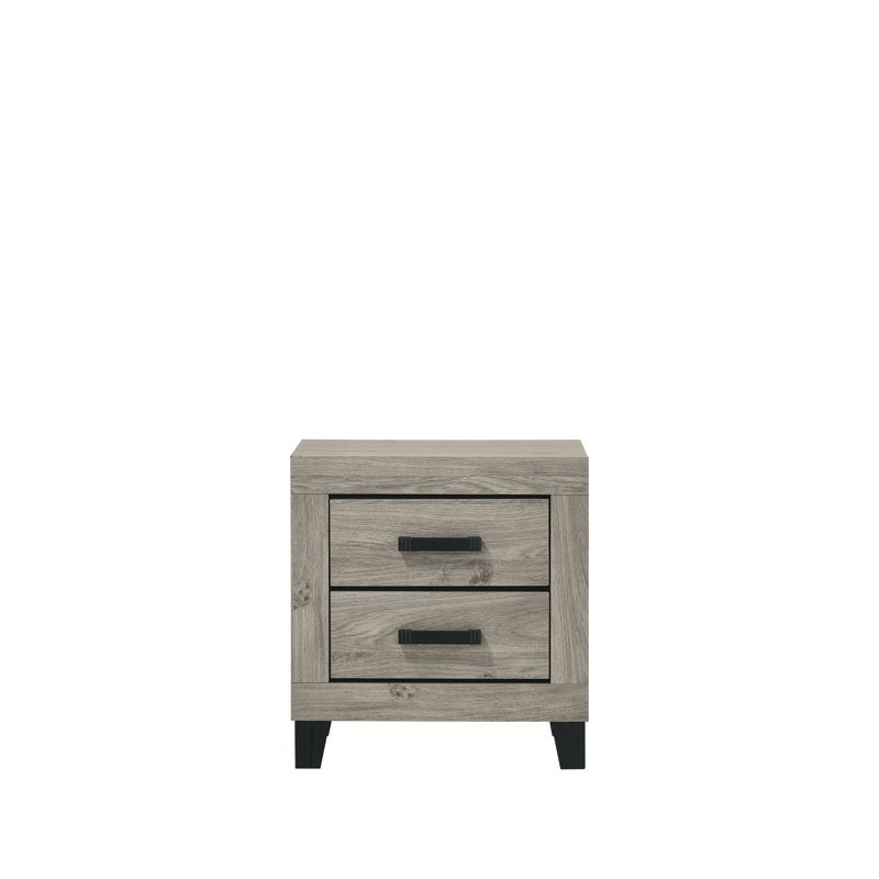 Table de chevet finition gris clair