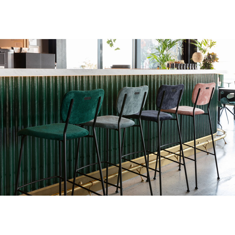 Benson Bar Stool, Counter Stool (25” Seat Height), Dark Blue