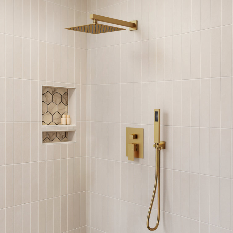 RainfallCascade 10" Pressure Balanced Rain Shower System with Handheld Spray