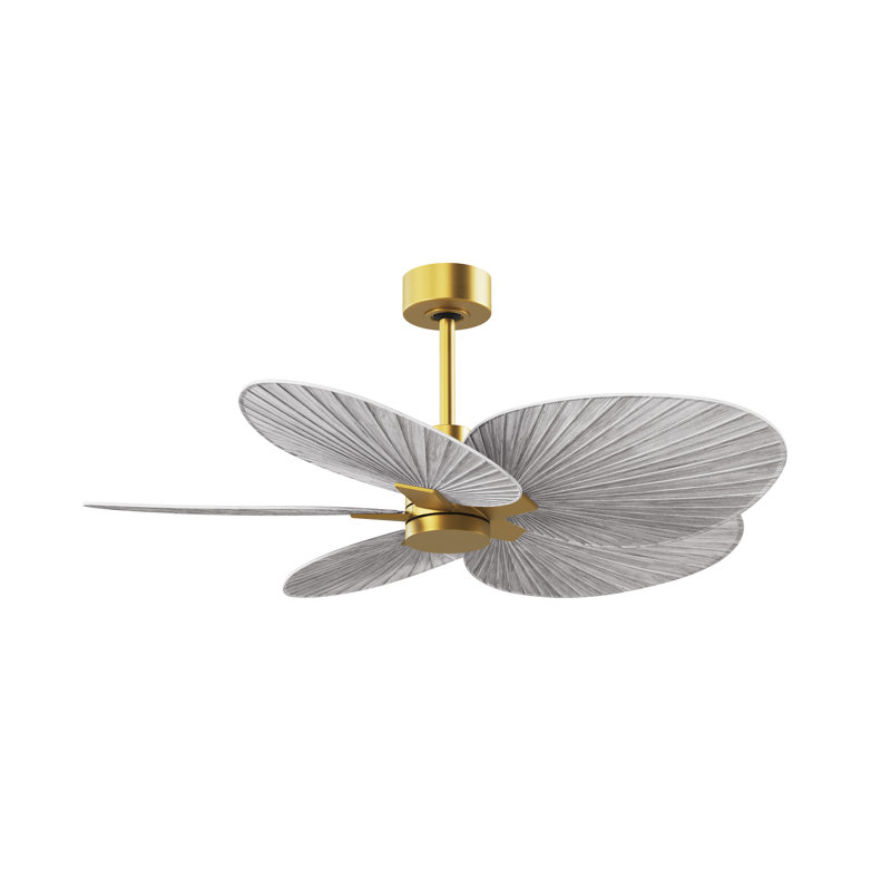 Alessandra - Five Blade Ceiling Fan, Brushed Brass, Barn Wood Tone