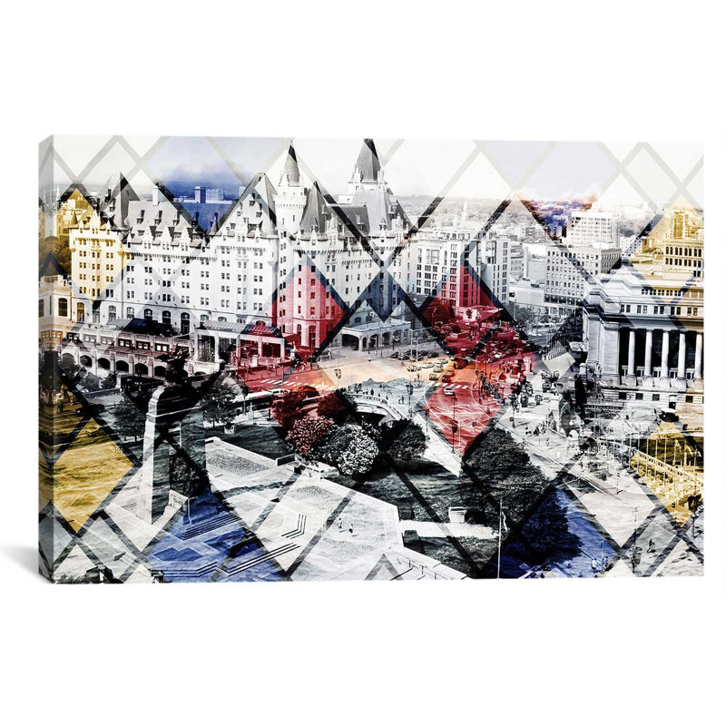"canada-ottawa" ville, impression sur toile, H 26 po x l 40 po x P 0,75 po