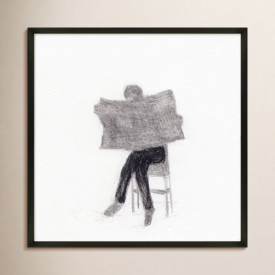 " I Read The News Today " by Simon Schneiderman Painting Print