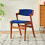 Chaise d'appoint bleue rembourrée (ensemble de 2)-102274563