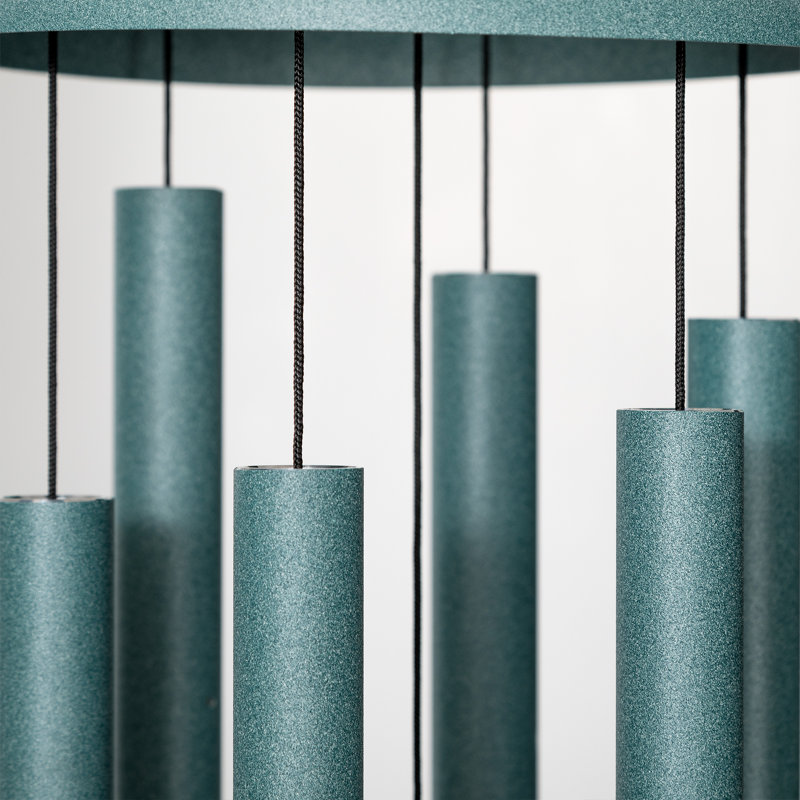 Patina Green 30" Aluminum Wind Chime for Outdoor Decor