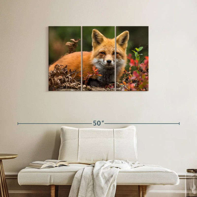 Happy Fox, 36" H x 57" W
