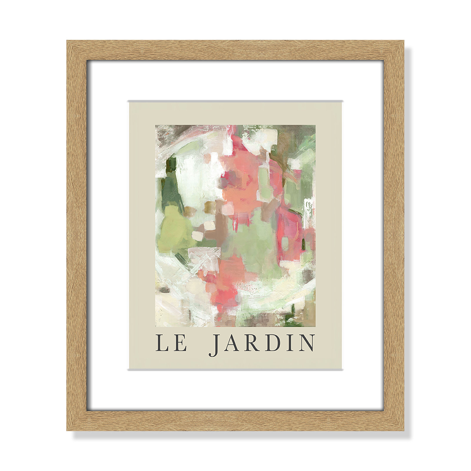 Botanical Poster Collection " Le Jardin " by Carol Robinson, Yes, 15" H x 13" W x 1.25" D, Natural Single Picture Frame