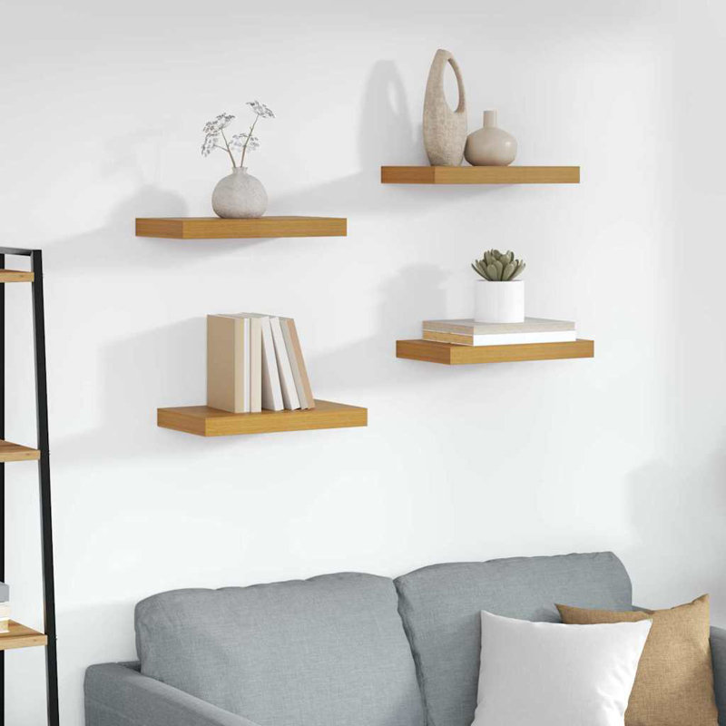 Floating Shelf, 4cm H x 40cm W x 23.5cm D, Beige