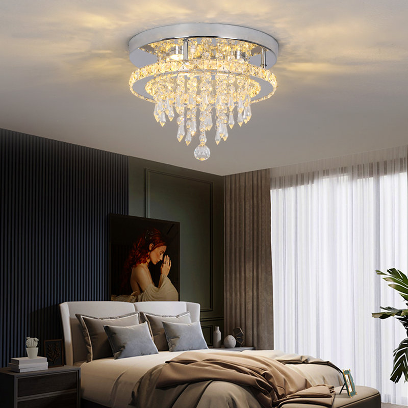 Daeveon LED Tiered Chandelier, Warm White, Silver