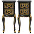 Ensemble de tables de bout en bois massif à deux tiroirs 32 po Rococo Baroque