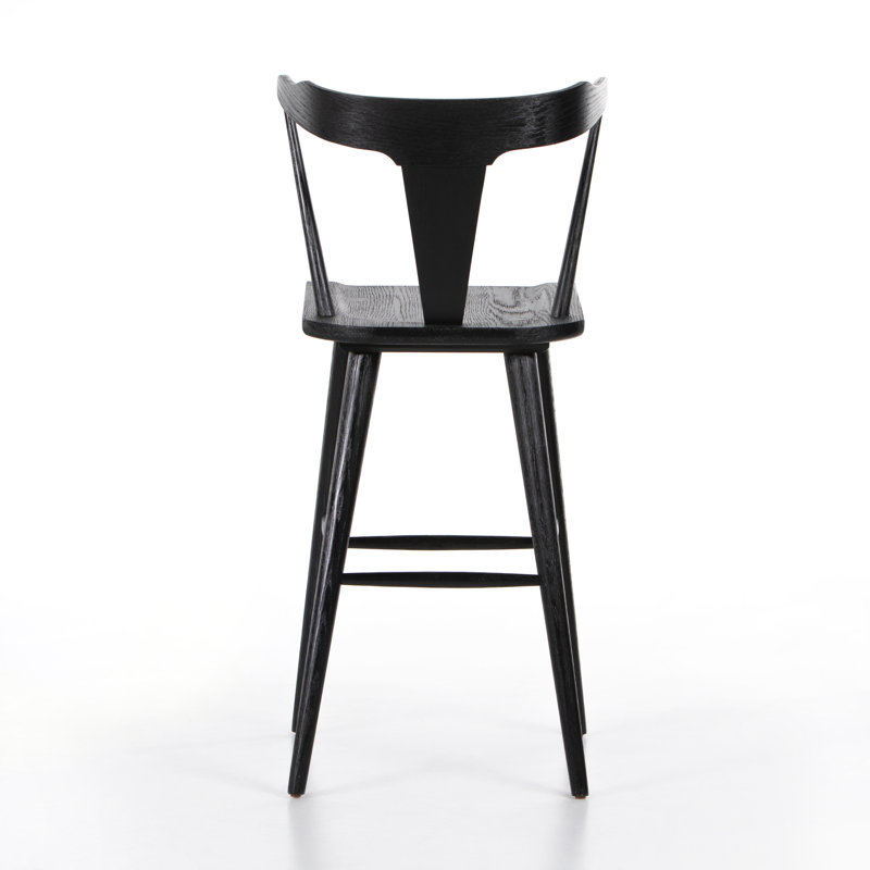 Garth Ripley Counter & Bar Stool, Bar Stool (29" Seat Height), Black Oak