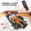 Fauteuil inclinable électrique à deux moteurs avec appui-tête réglable, massage par vibration et chauffage-630948236