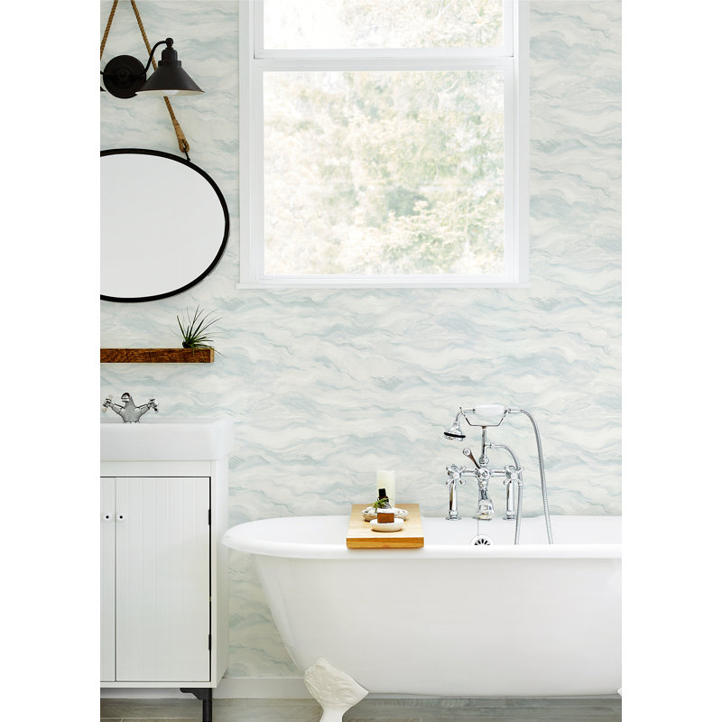 Rouleau de papier peint L 33 pi x l 20,5 po Cirrus, Bleu