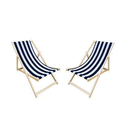 Chaise pliante en bois bleu foncé Populus pour l'extérieur, conception pliable, adaptée à la plage, au jardin, chaises de hauteur 33,18 po avec rayures, confort, réglable, profondeur 40,95