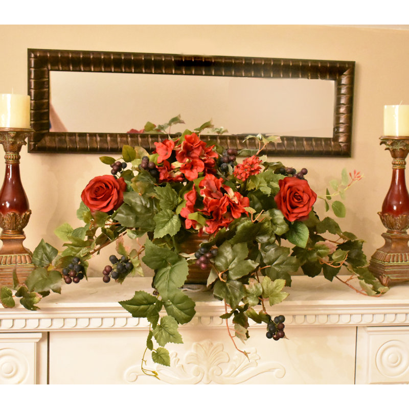 Faux Silk Mixed Assortment Arrangement in Planter