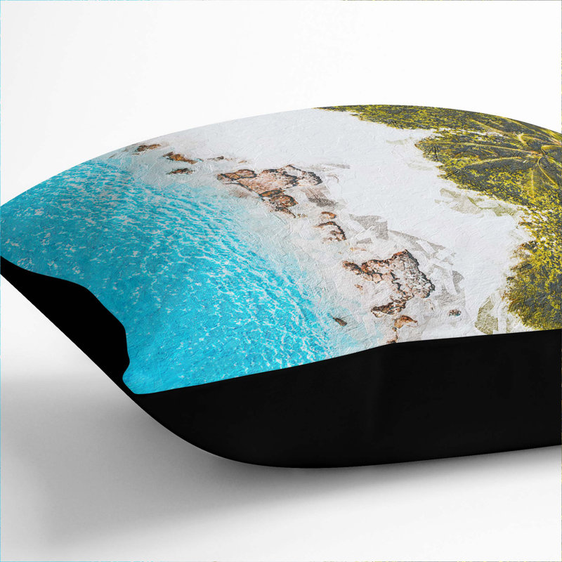 Square Throw Cushion, 40cm H x 40cm W x 15cm D, Black