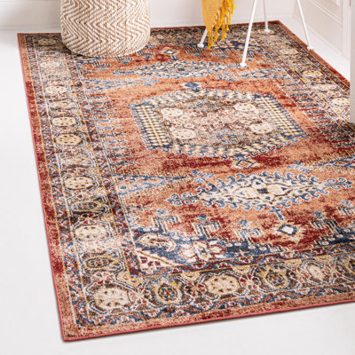 Vern Oriental Terracotta Area Rug