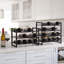 12 Bottle Wine Bottle Rack Black