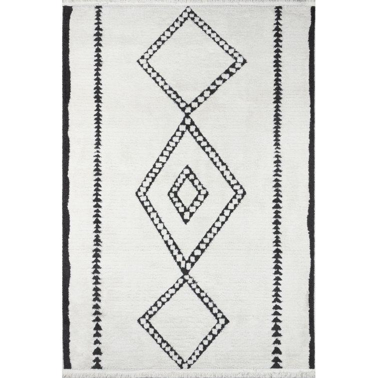 Tapis ivoire / noir