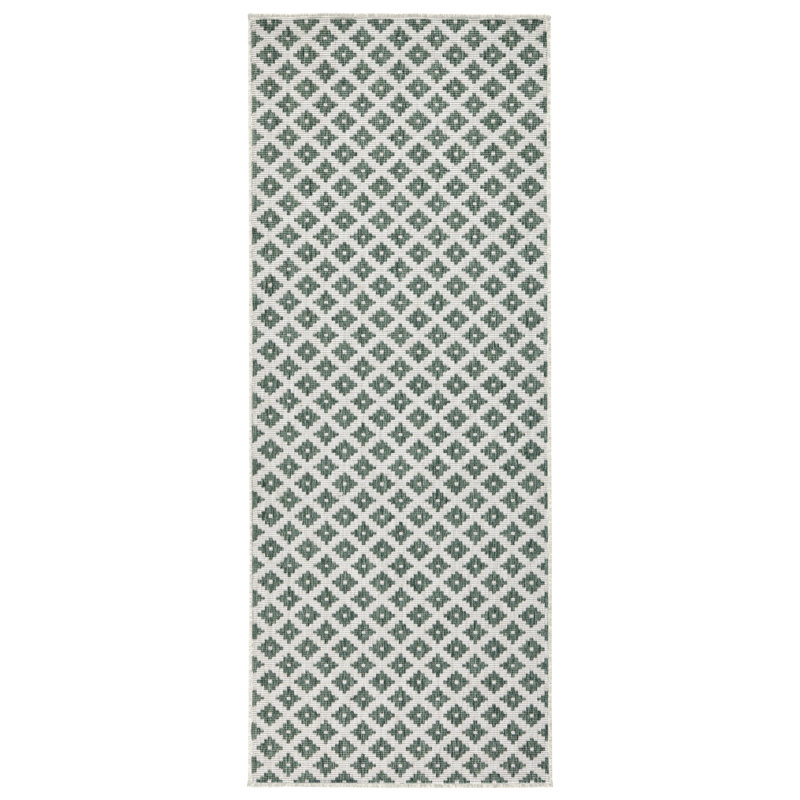 Nizza Flatweave Green Rug, Runner 80 x 250 cm