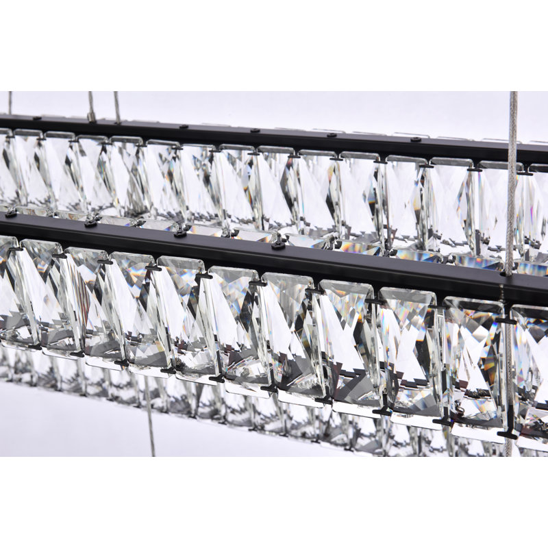 Maart 3 - Light LED Unique/Statement Pendant, Black, 80" H x 50" W x 19" D