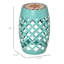 Table d'appoint ronde 12 "pour le patio, tabouret de pieds extérieur, table d'appoint en mosaïque de jardin, support pour plante, bleu