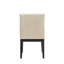Ensemble de 2 chaises d'appoint en tissu beige et finition noire Froja