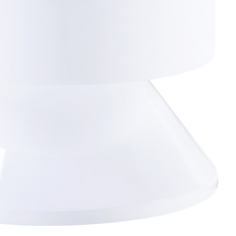 Table de chevet blanche à 1 tiroir très brillant pour rangement compact
